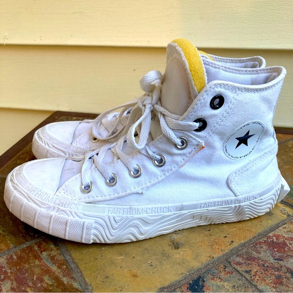 Converse Other - Converse Far From Chuck High Top White Retro Platform Sneakers Kid’s Size 4